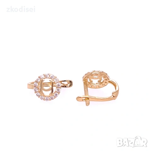 Златни обеци Chanel 1,19гр. 14кр. проба:585 модел:37640-3, снимка 2 - Обеци - 53810860