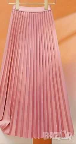 Розова плисирана пола, снимка 1 - Поли - 45808785