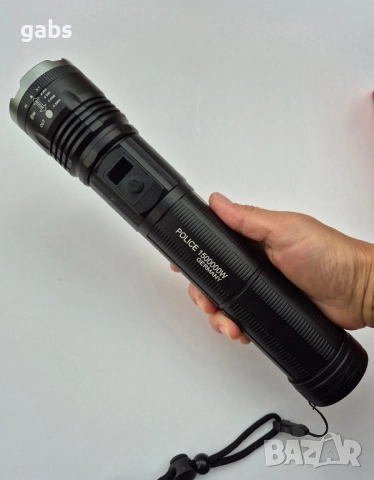 Мощен лазерен фенер POLICE BX-SP37,FLASH LIGHT,2000m, снимка 10 - Къмпинг осветление - 52479209