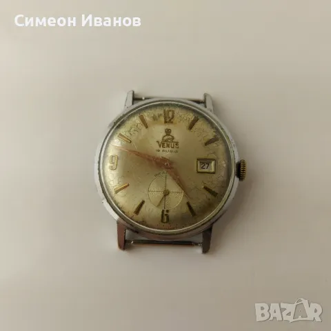 Стар швейцарски часовник Венус Venus 19 Rubis  #5746    Не работи. Тръгва и спира. Не може да се све, снимка 1 - Мъжки - 47942647