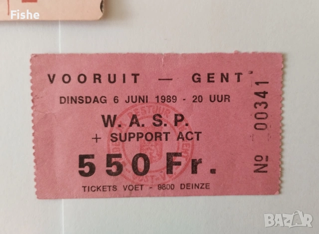 Продавам уникална колекция от билети на метъл групи от 80-те, снимка 8 - Колекции - 53439646