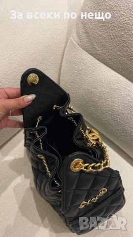 Chanel Дамска Черна Чанта Шанел - Код E715, снимка 3 - Чанти - 51242501
