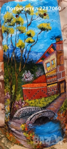 Рисувани керемиди - икони ,пейзажи