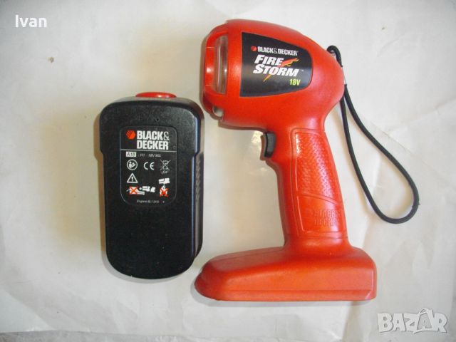 18V Black Decker Акумулаторен английски 18 волта нов прожектор фенер Блек Декер, снимка 1 - Други инструменти - 46783231