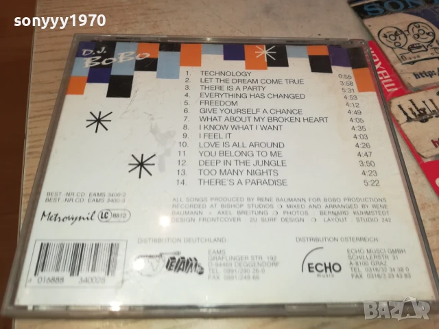 DJ BOBO-ORIGINAL CD 1406251611, снимка 7 - CD дискове - 50665250
