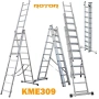 Алуминиева стълба трираменна комбинирана ROTOR KME309, 243 / 432 / 648 cm, снимка 1
