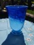 Синя омбре ваза за много лалета 🌷 📐 ВИСОЧИНА 22 СМ ДИАМЕТЪР НА ОТВОРА 15,5 СМ , снимка 2