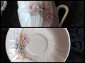 Български чашки с красиви, нежни декори и десертни чинийки, снимка 5