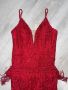 Дълга червена рокля, снимка 1 - Рокли - 45946352