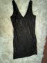 Черна елегатна рокля с пайети, снимка 1 - Рокли - 45641704