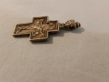 Сребърен кръст с оксидация – светлина и закрила размер 4,см -3грама, снимка 6