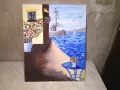 Картина пейзаж акрилни бои Кораб в морето 33х47см, снимка 9