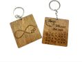 Дървени ключодържатели с важна дата и знак "вечност", снимка 1 - Сувенири от дърво - 45710341