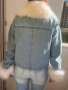 Ново дънково яке с косъм- реални снимки С рр, снимка 4