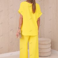 Дамски комплект с колие блуза + панталон, 4цвята , снимка 17 - Комплекти - 45553977