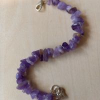 Гривна от естествени камъни аметист в лилаво, за повишаване на интуицията.., снимка 2 - Гривни - 45341376