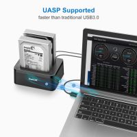 Докинг станция за твърд диск Inateck, USB 3.0 към SATA Dual Bay външна докинг станция за твърд диск , снимка 6 - Друга електроника - 45877672