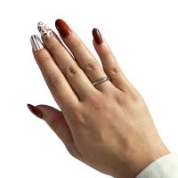 Дамски пръстен от медицинска стомана блясък и стил в едно, снимка 2 - Пръстени - 45710294