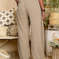 Дамски широки панталони с джобове, 9цвята , снимка 5 - Панталони - 45036252