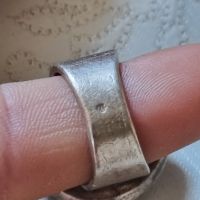 Vintage сребърен пръстен с естествен Лабрадорит, снимка 4 - Пръстени - 45905022