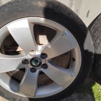 Продавам оригинални джанти Skoda 16", 5 х 100, 4 бр. + патерица, снимка 5 - Гуми и джанти - 45209425