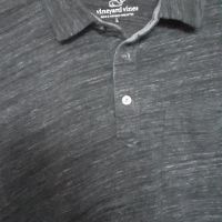 Тениска мъжка сива, пъстра, с яка, снимка 3 - Тениски - 45955661