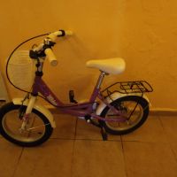 Продавам Детски велосипед 14 Leader Eleganca, signal violet, снимка 1 - Велосипеди - 45092734