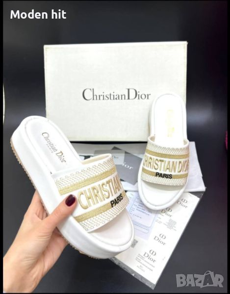 Christian Dior чехли на платформа висок клас реплика, снимка 1