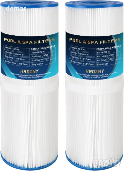Филтър за джакузи PRB25-IN, резервен филтър за спа Unicel C-4326, Filbur FC-2370, FC-2375, 2 броя, снимка 1