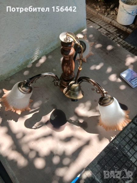 Полюлеи тройка кована мед.Винтидж., снимка 1