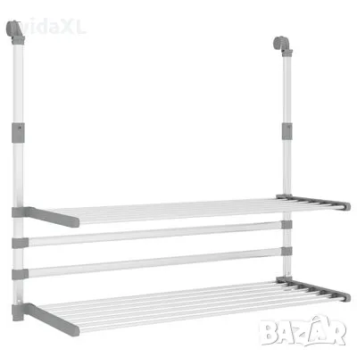 vidaXL Сушилник за балкон, 89x25x(60-95) см, алуминий (SKU:154605), снимка 1