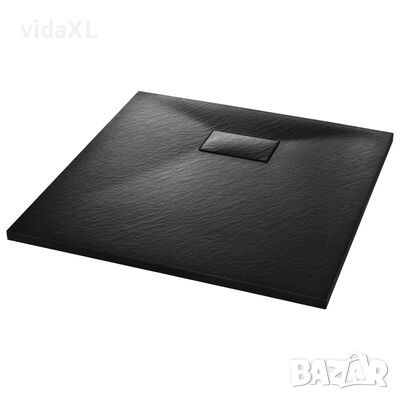 vidaXL Душ корито, SMC, черно, 90x90 см（SKU:144779, снимка 1