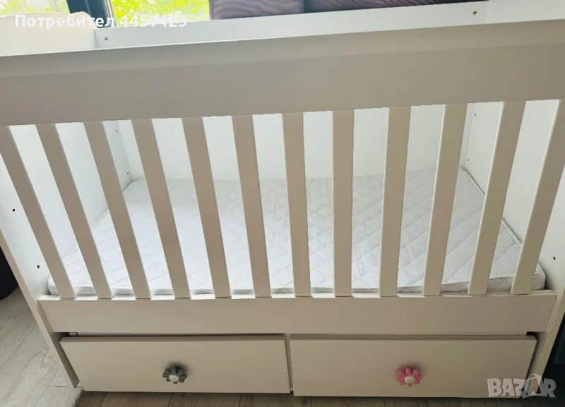 Бебешка кошара 60/120 + матрак+ протектор, снимка 1