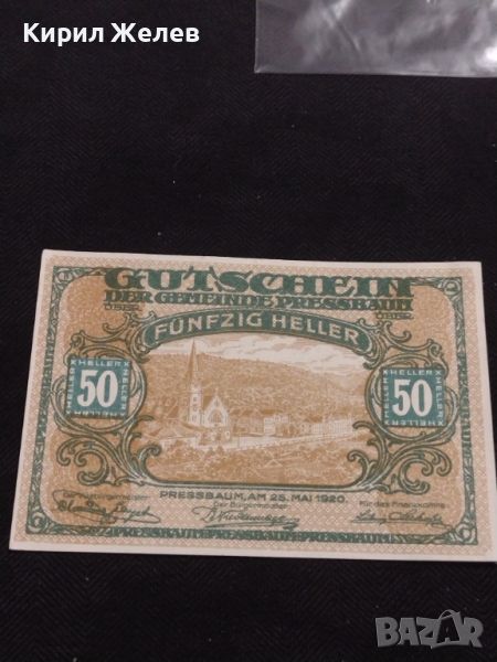 Банкнота НОТГЕЛД 50 хелер 1920г. Австрия перфектно състояние за КОЛЕКЦИОНЕРИ 44927, снимка 1