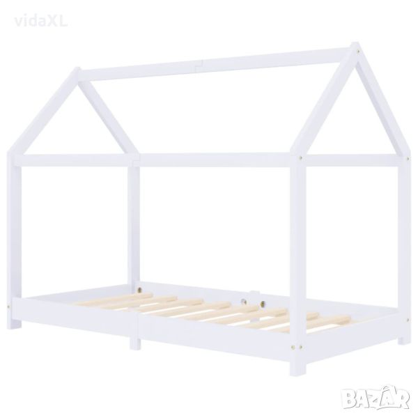 vidaXL Рамка за детско легло, бяла, бор масив, 70x140 см(SKU:283349, снимка 1