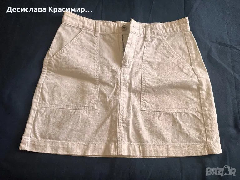 Къса бяла дънкова пола H&M, снимка 1