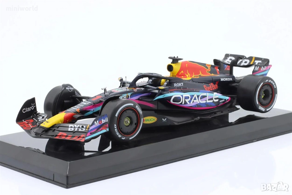 RED BULL RB19 n.1 Max Verstappen Miami GP F1 2023 World Champion - мащаб 1:24 на IXO/Altaya нов, снимка 1