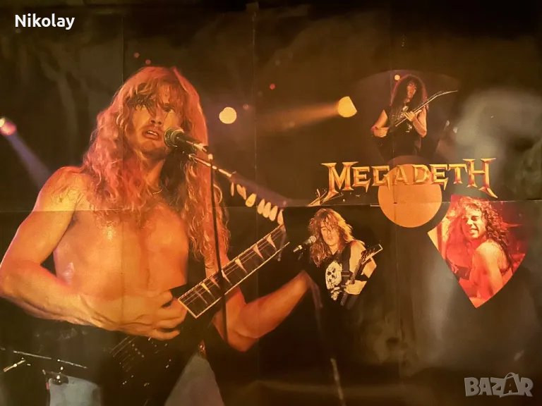 Огромен vintage плакат Megadeth 90-те класика, снимка 1