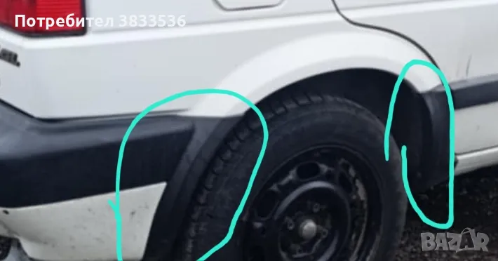 Декоративни полувежди, от калниците за Vw Golf Mk2, снимка 1