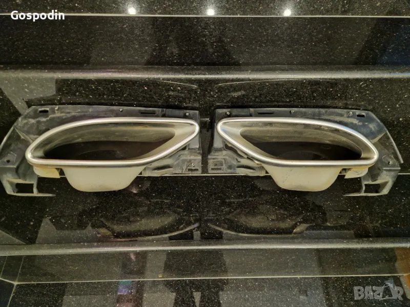 Мерцедес Брони Накрайници ауспух хром W171,W212,W246. Бленда задна броня W222. , снимка 1