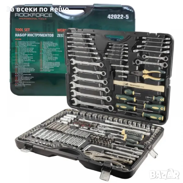 Гедоре 202 части 1/4″, 3/8″, 1/2″ ROCKFORCE, снимка 1