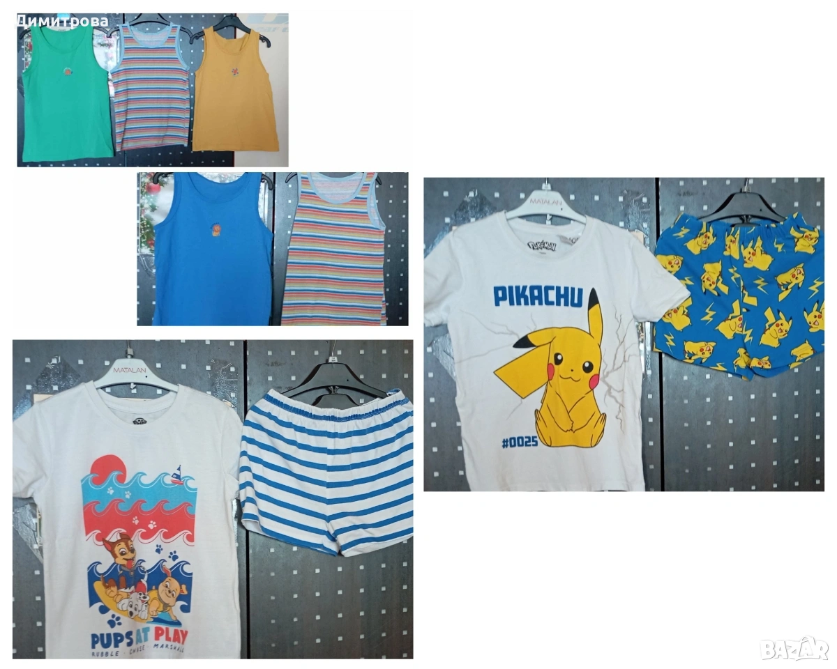 лот пижами и потници размер 5-6г 116см, снимка 1