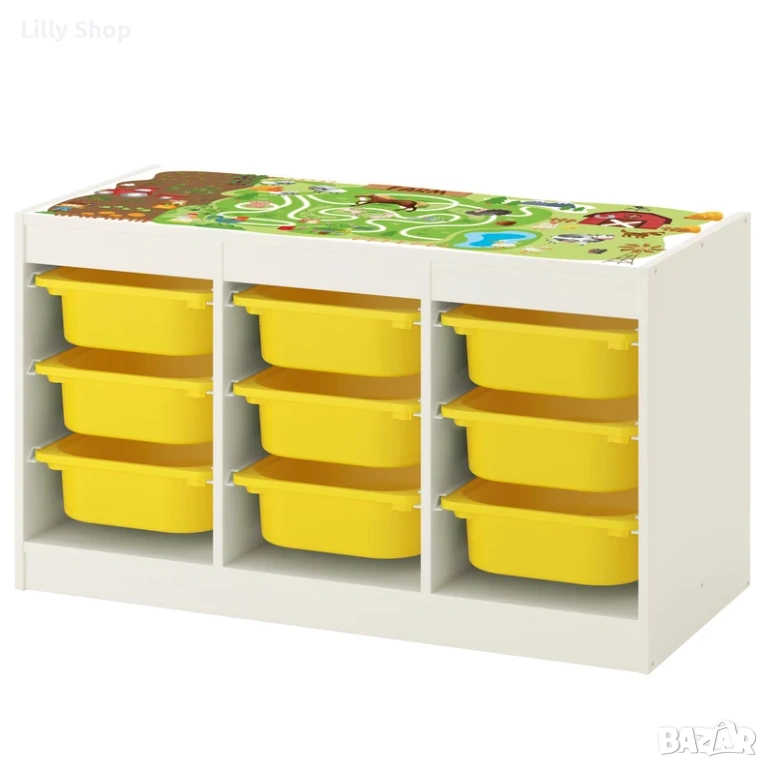 Стикер за мебел ИКЕА Бял Трофаст ферма/ Ikea Trofast Farm, снимка 1