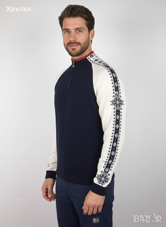 Dale of Norway Geilo - Оригинален мъжки пуловер с цип размер XL, снимка 1
