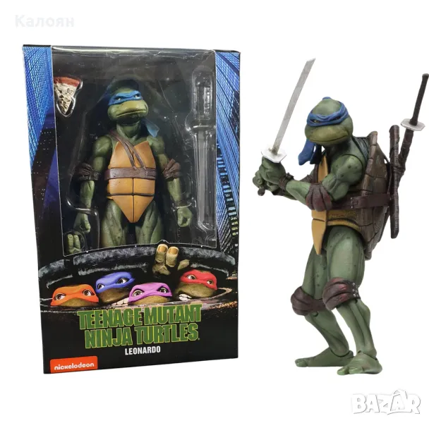 Екшън фигура NECA TMNT 1990 Leonardo, снимка 1