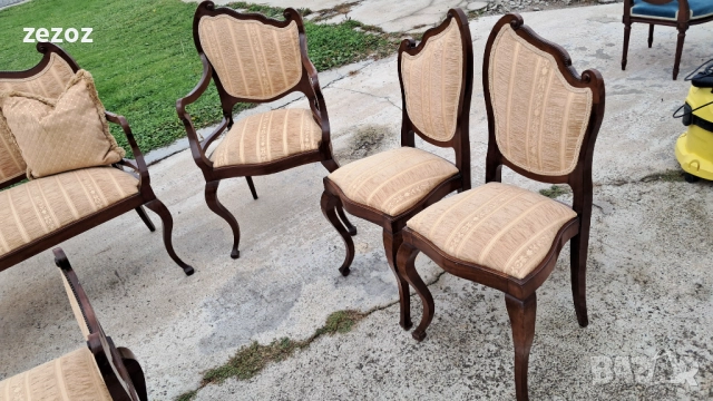 Ретро комплект за трапезария махагон, снимка 6 - Дивани и мека мебел - 52236226