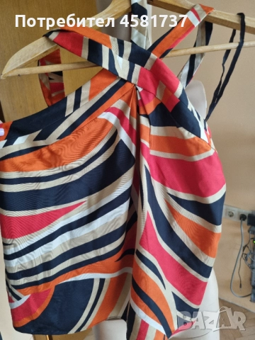 Копринен топ Nine West, размер М/L, снимка 6 - Корсети, бюстиета, топове - 51666827