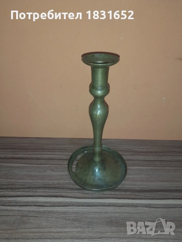 Стар бронзов свещник, снимка 2 - Колекции - 53564756