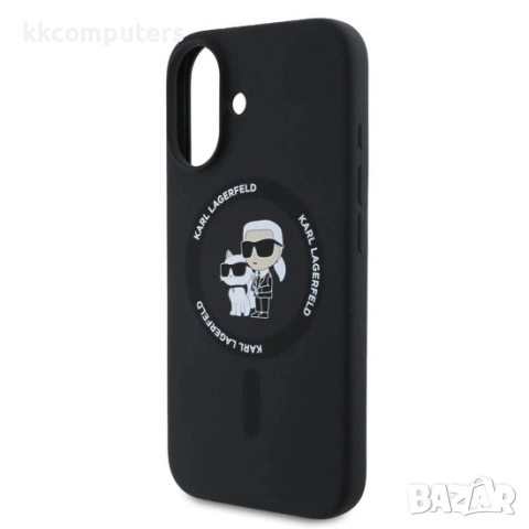 Оригинален кейс Karl Lagerfeld Silicone Karl and Choupette Heads MagSafe и Протектор За iPhone 16 (6, снимка 3 - Калъфи, кейсове - 51962012