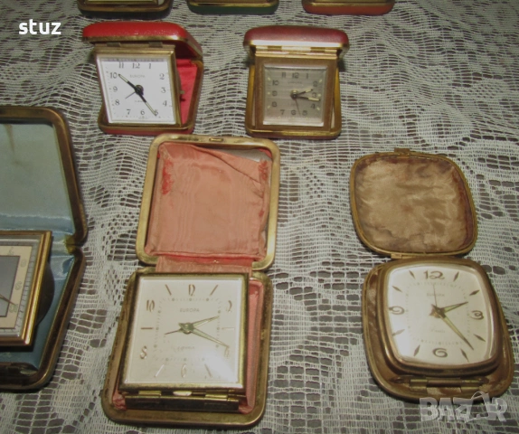 Немски механични будилници Europa за реставрация, или за части, сет 8 бр., снимка 5 - Антикварни и старинни предмети - 53399030